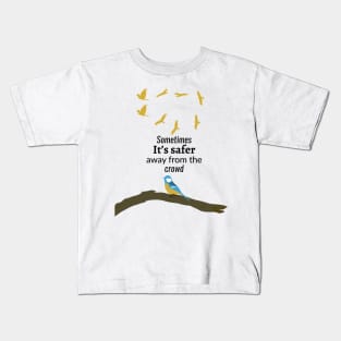 Nature Explorer Bird lover Introvert Design Kids T-Shirt